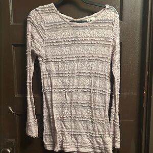 Jessica Simpson maternity Lace Long Sleeve Top - Light Purple; medium